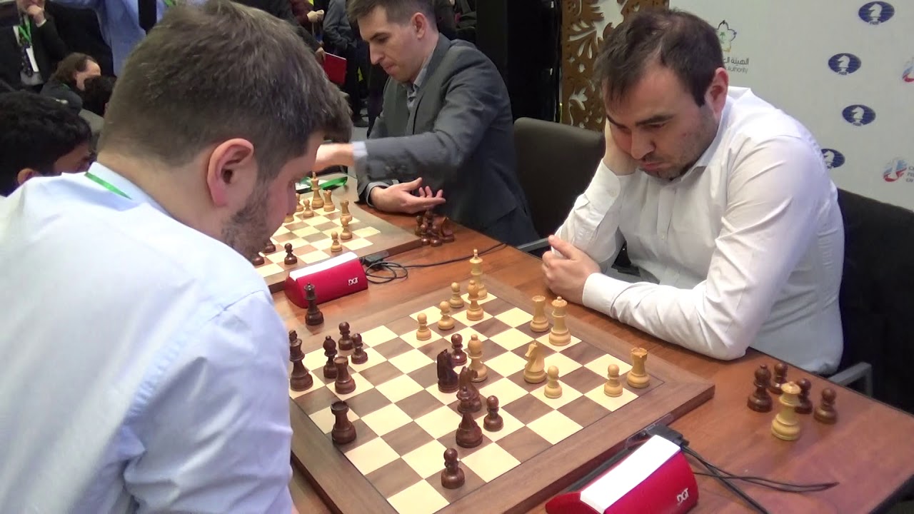 Mamedyarov - Svidler | Each side has a fianchetto bishop | Grunfeld defense