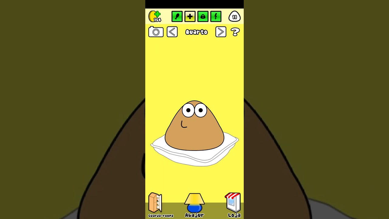Cuidando do Pou rotina à noite 🌆