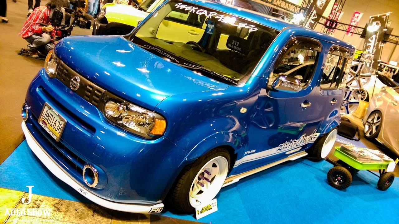 (HD)NISSAN CUBE CUSTOM VIPSTYLE 日産キューブカスタム・オーバーフェンダー - 名古屋オートトレンド2017