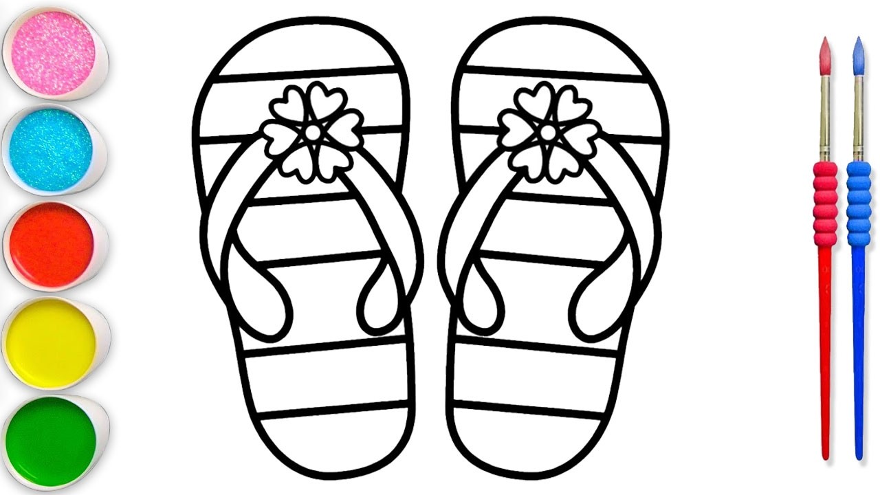 How to Draw a Flip Flops  | Learn to Draw | Drawing Tutorial Art
