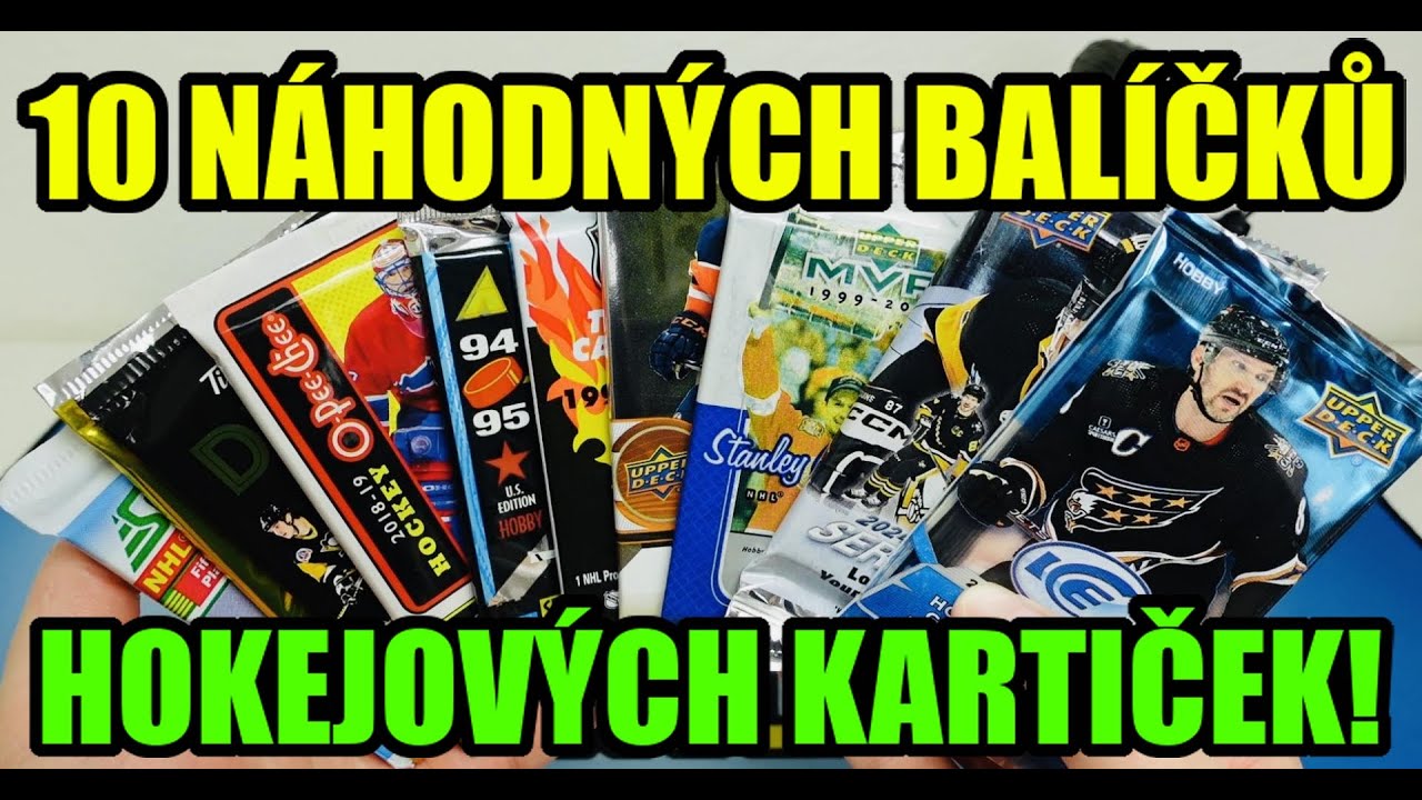 10 NÁHODNÝCH BALÍČKŮ Hokejových Kartiček! Hokejové karty NHL! Pack break!