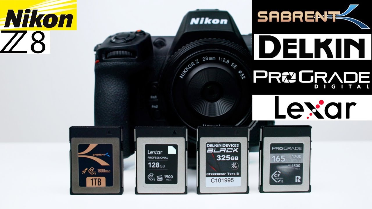 Обзор карты памяти Nikon Z8 BEST CF Express типа B Delkin Prograde Sabrent Rocket CFX Lexar Profe...
