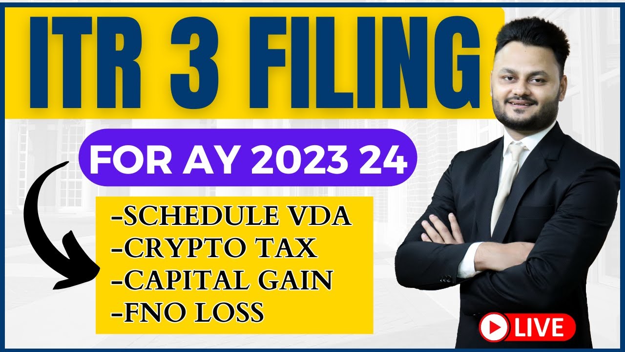 Stepwise ITR 3 Filing for AY 2023-24 with Virtual Digital Asset & Future and Option Loss | FinTaxPro