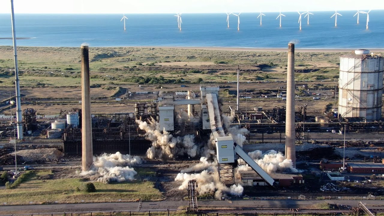 Redcar Coke Oven Battery Plant Blowdown in Teesside - Sky Revolutions