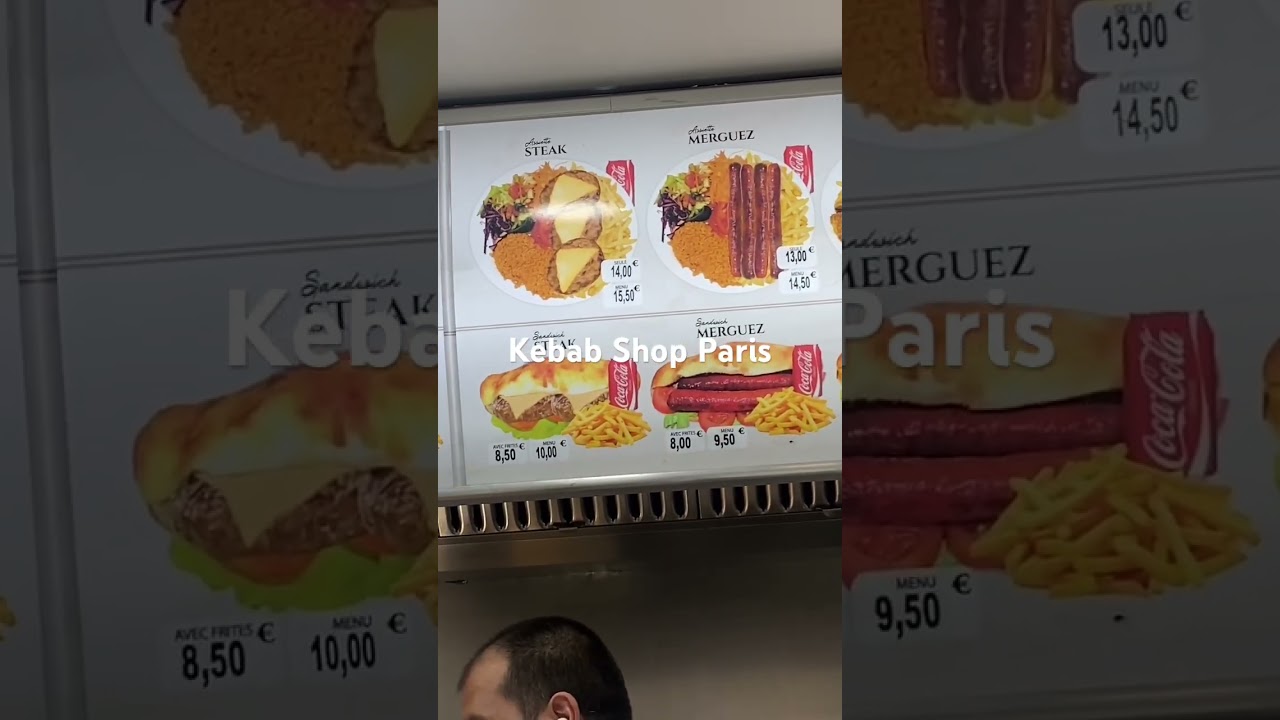 Kebab Shop Paris #trending #trendingshorts #paris #kebab #food #france