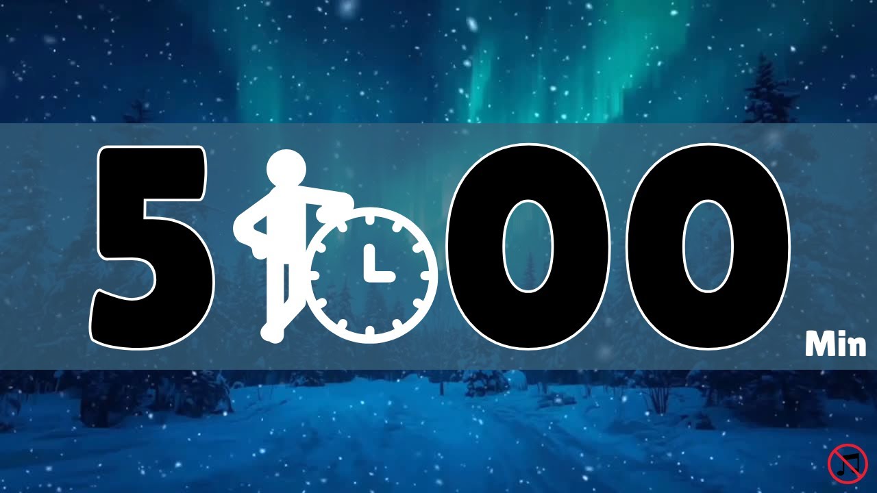 5 Minute Countdown Timer | Focus, Study & Relax | Winter Cozy Background ❄️| for class room