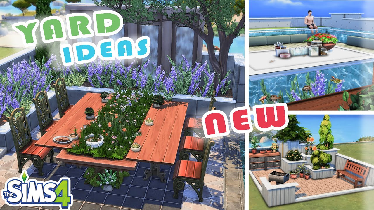 The Sims 4 YARD IDEAS (NEW ‼⁉) - No CC