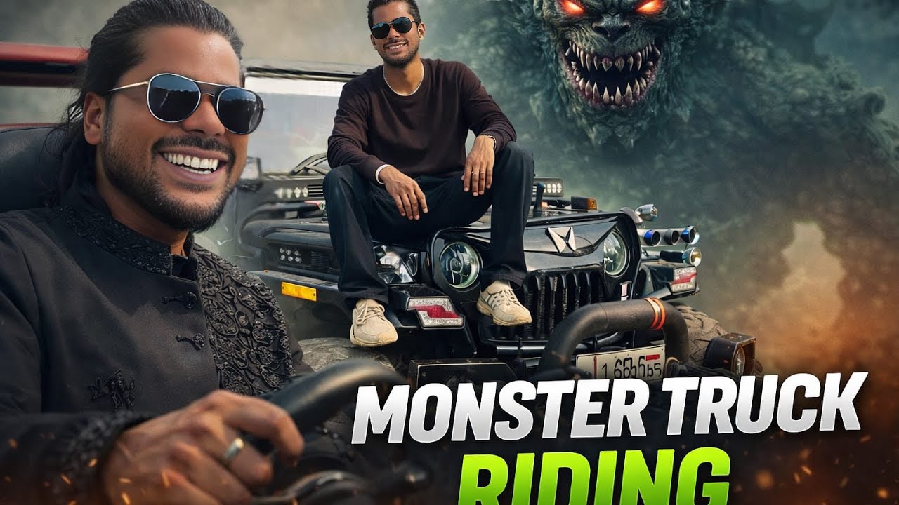 Monster truck riding 🤯|| @aftabvlogsAV 