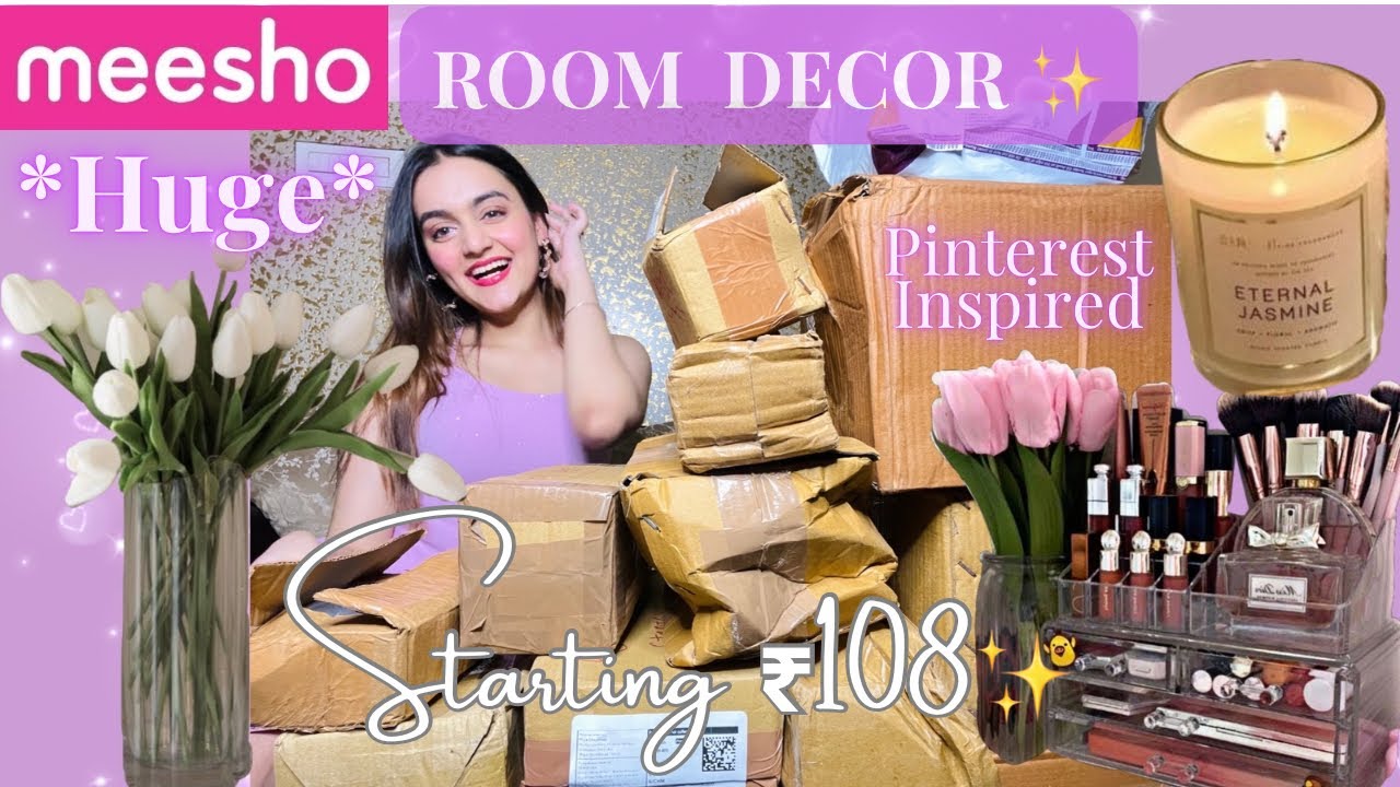 *Huge* Meesho Home Decor Haul💖 Aesthetic Pinterest Inspired✨ Meesho Finds Starting ₹108😍 #meeshohaul
