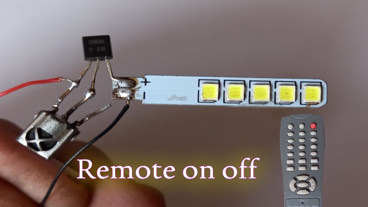 remote on off switch.remote control switch. electronics project.remote home made light.4v light.