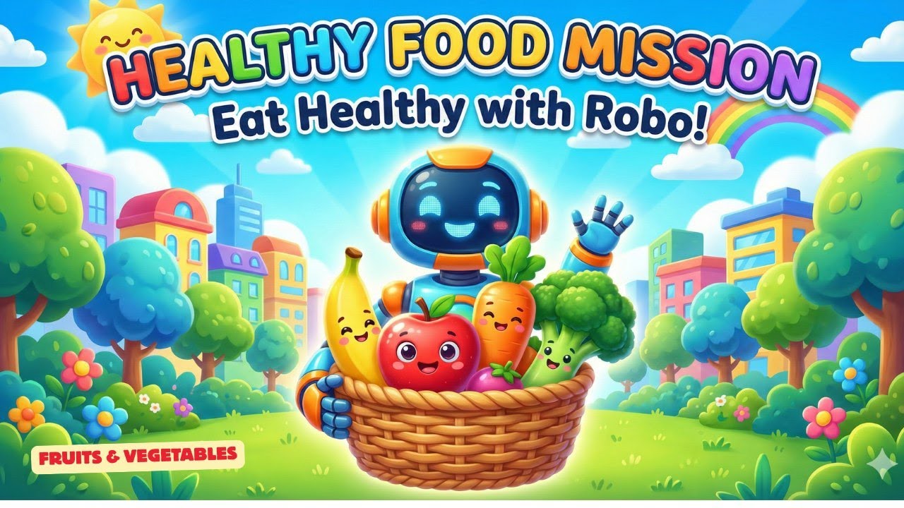 Healthy Food Mission 🥦🍎 | Learn Healthy Habits with Robo | Little Europe Kids