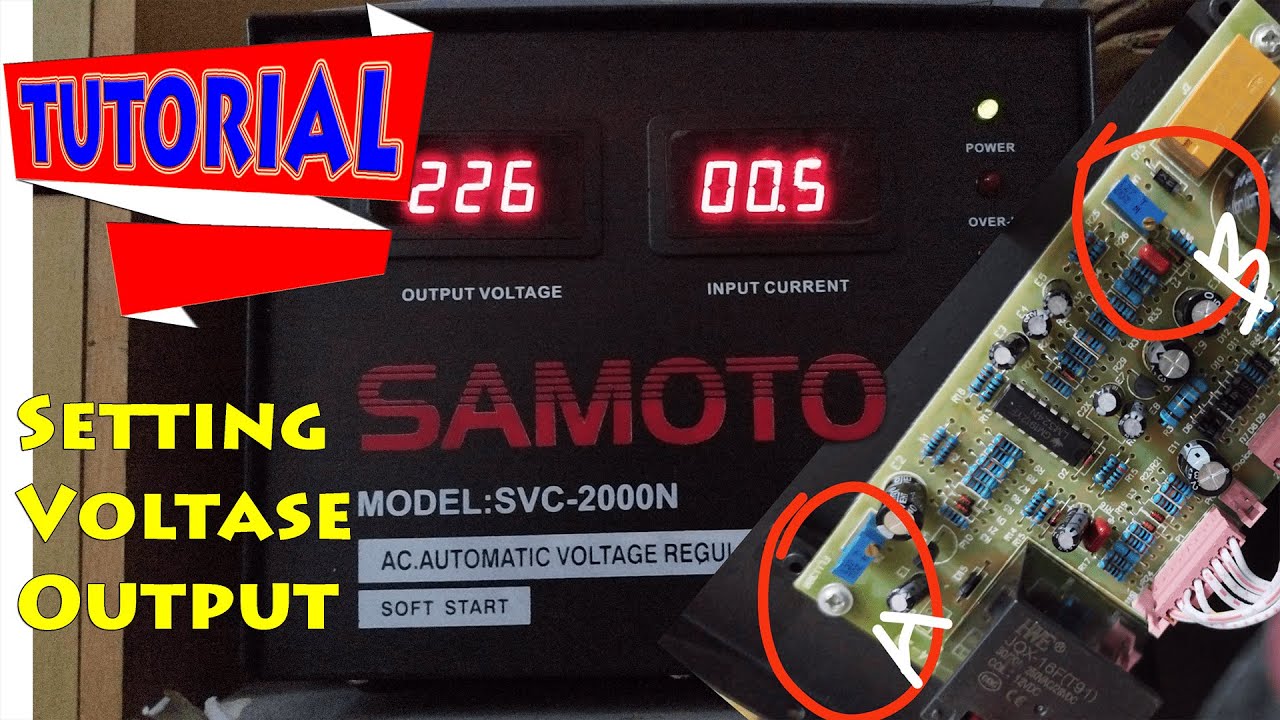 Stabilizer SAMOTO SVC 2000N 2000VA, Setting Voltase Output