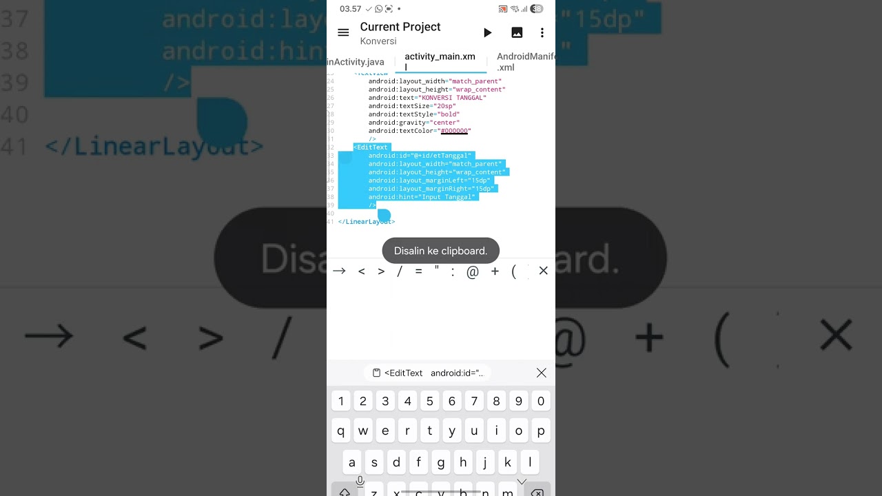 Membuat Layout Konversi