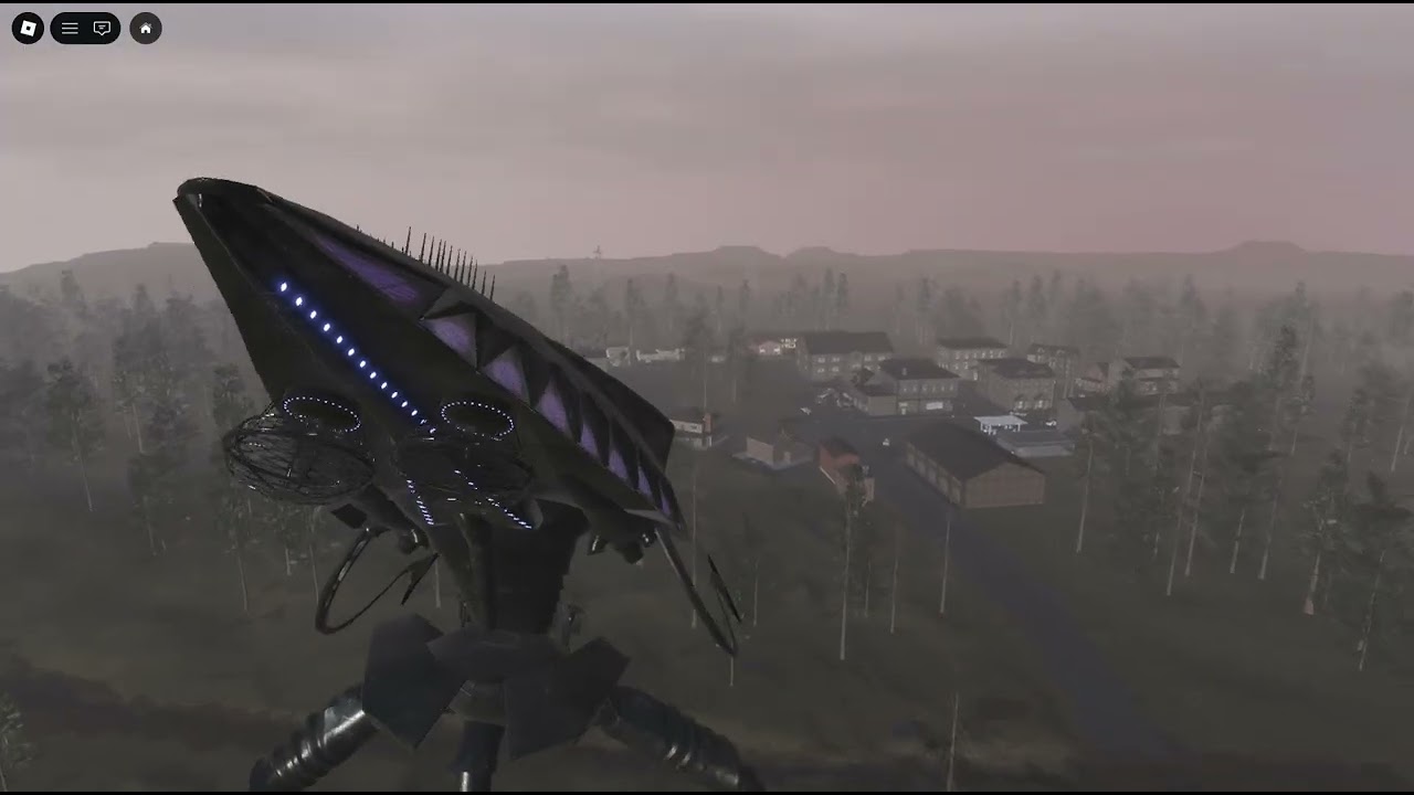 Roblox war of the worlds game playing as a Tripod and Uberpod
