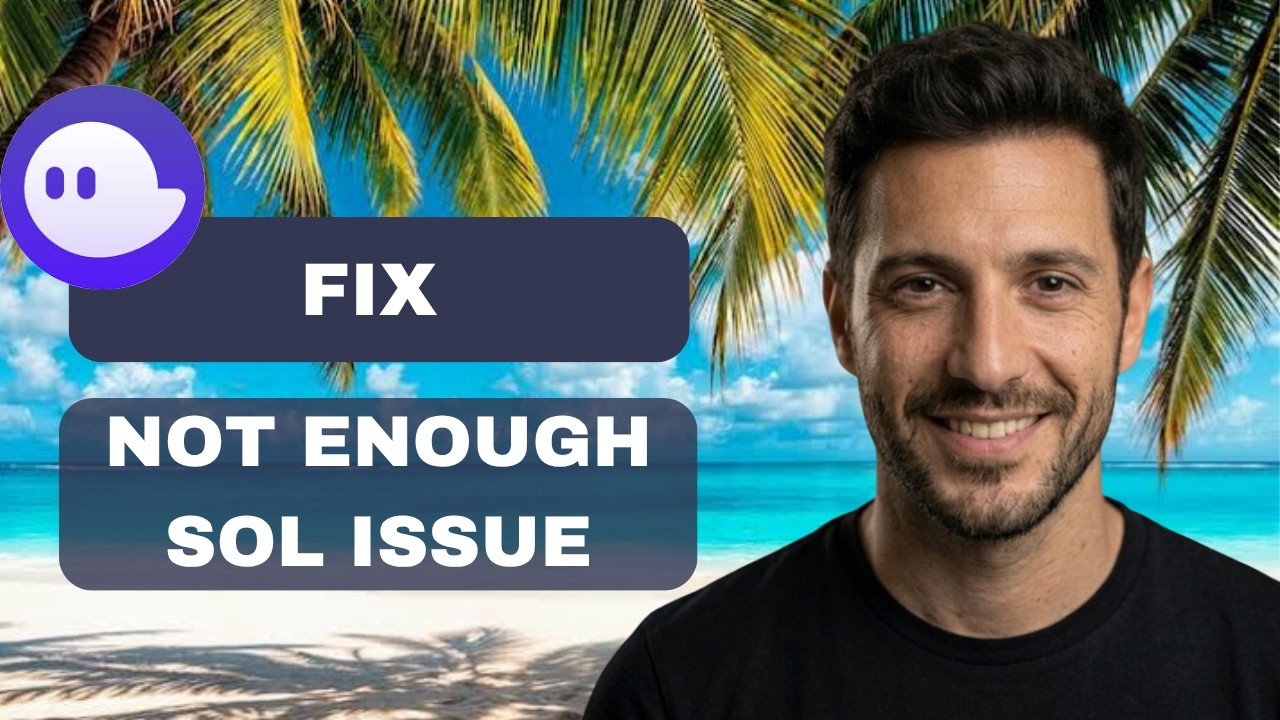 How To Fix Not Enough SOL Issue Phantom Wallet (full guide)