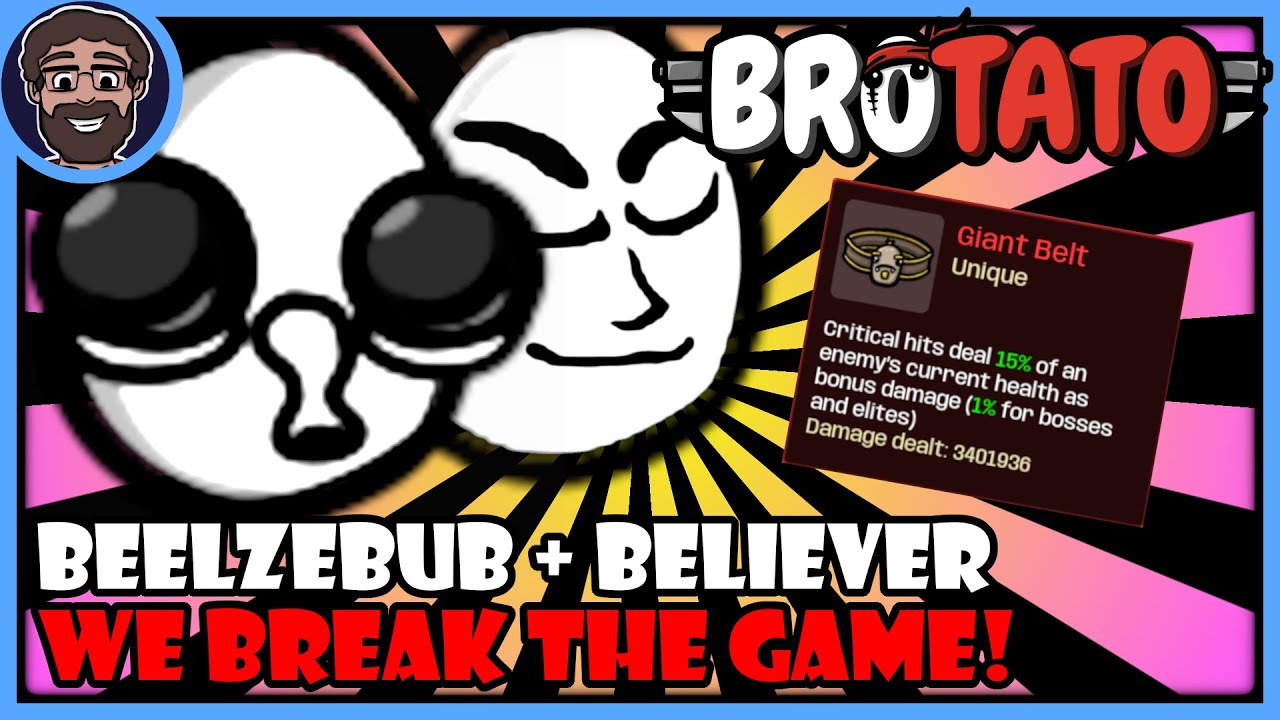Giant Belt + This Combo Actually Breaks the Game! | Brotato: Modded