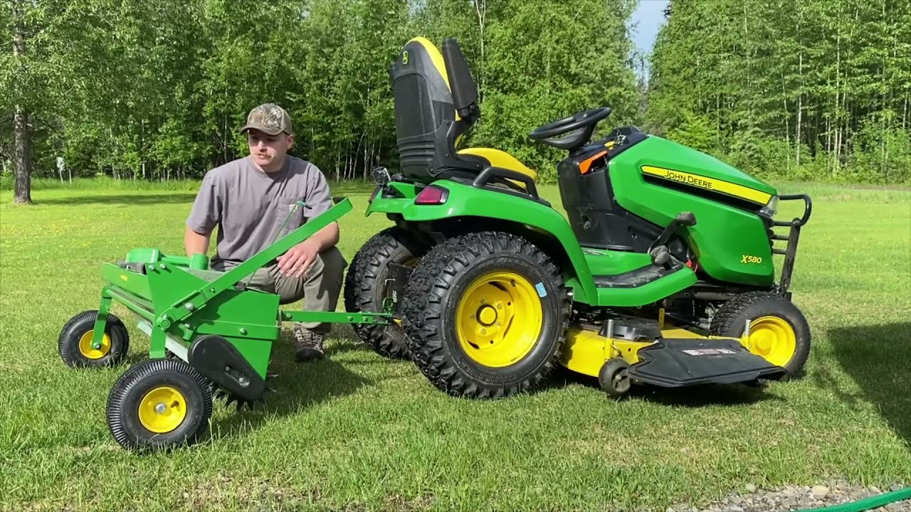 John Deere Aerator / Drop Spreader Action + Weight Tray Upgrade