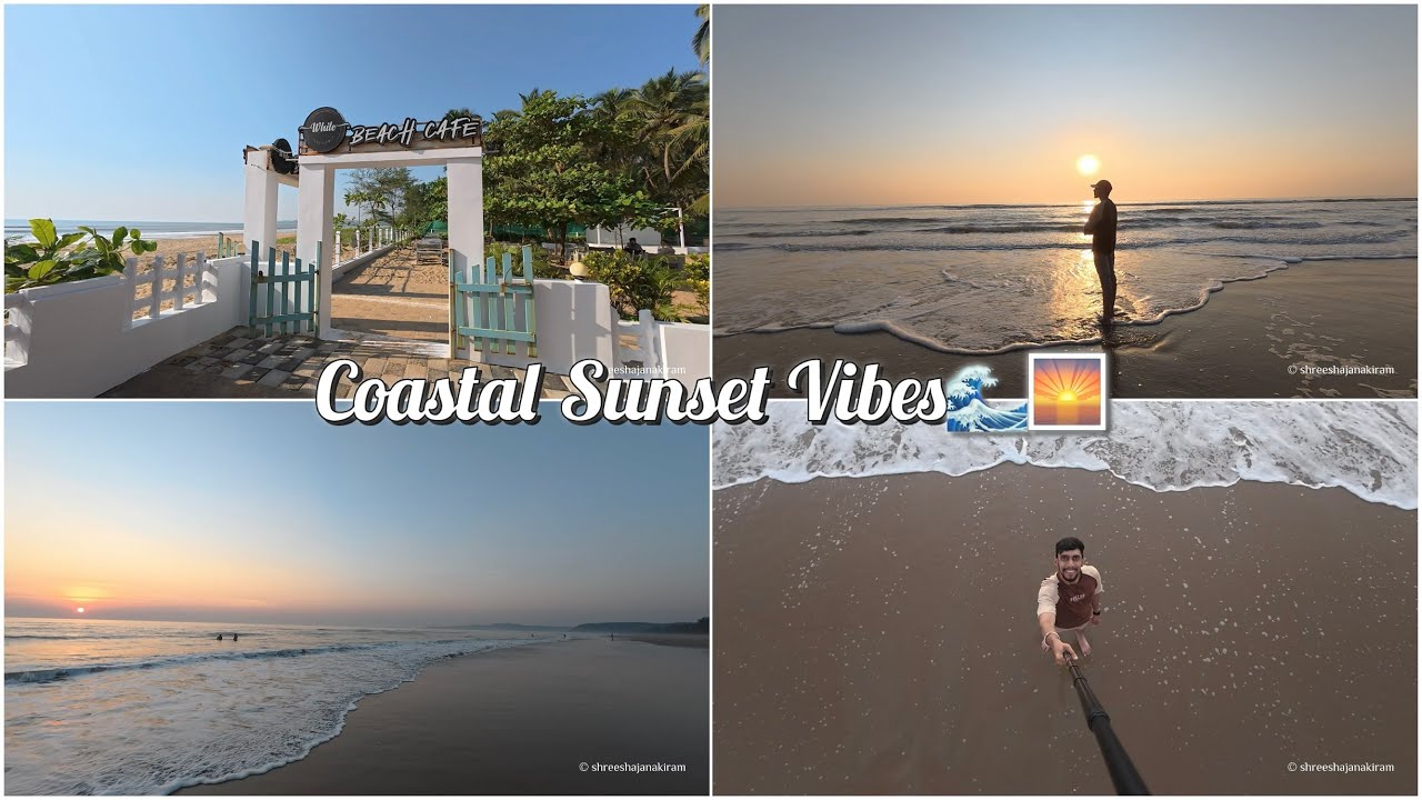 Sunset Evening at White Beach Cafe Kumta | Near Kadle Beach | Karnataka | Coastal Cafe Vibes