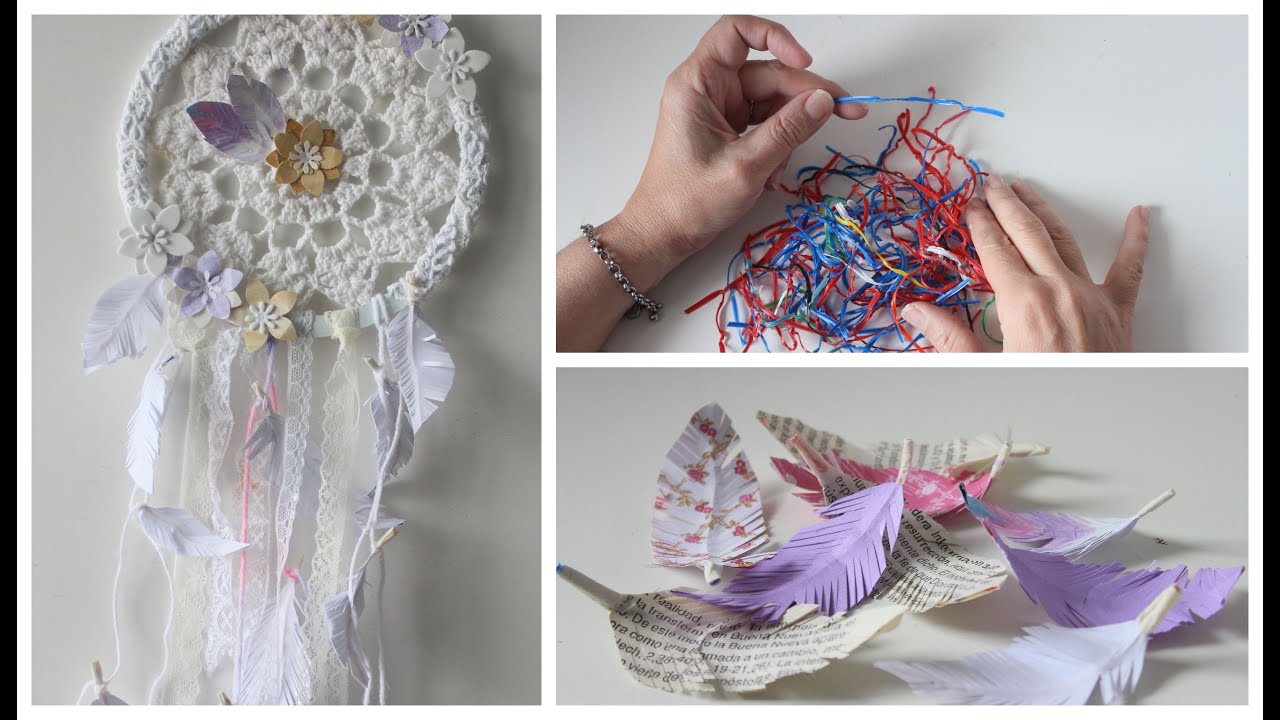 Cómo hacer un ATRAPASUEÑOS fácil con MATERIAL RECICLADO - Manualidades fáciles - Reciclaje - DIY