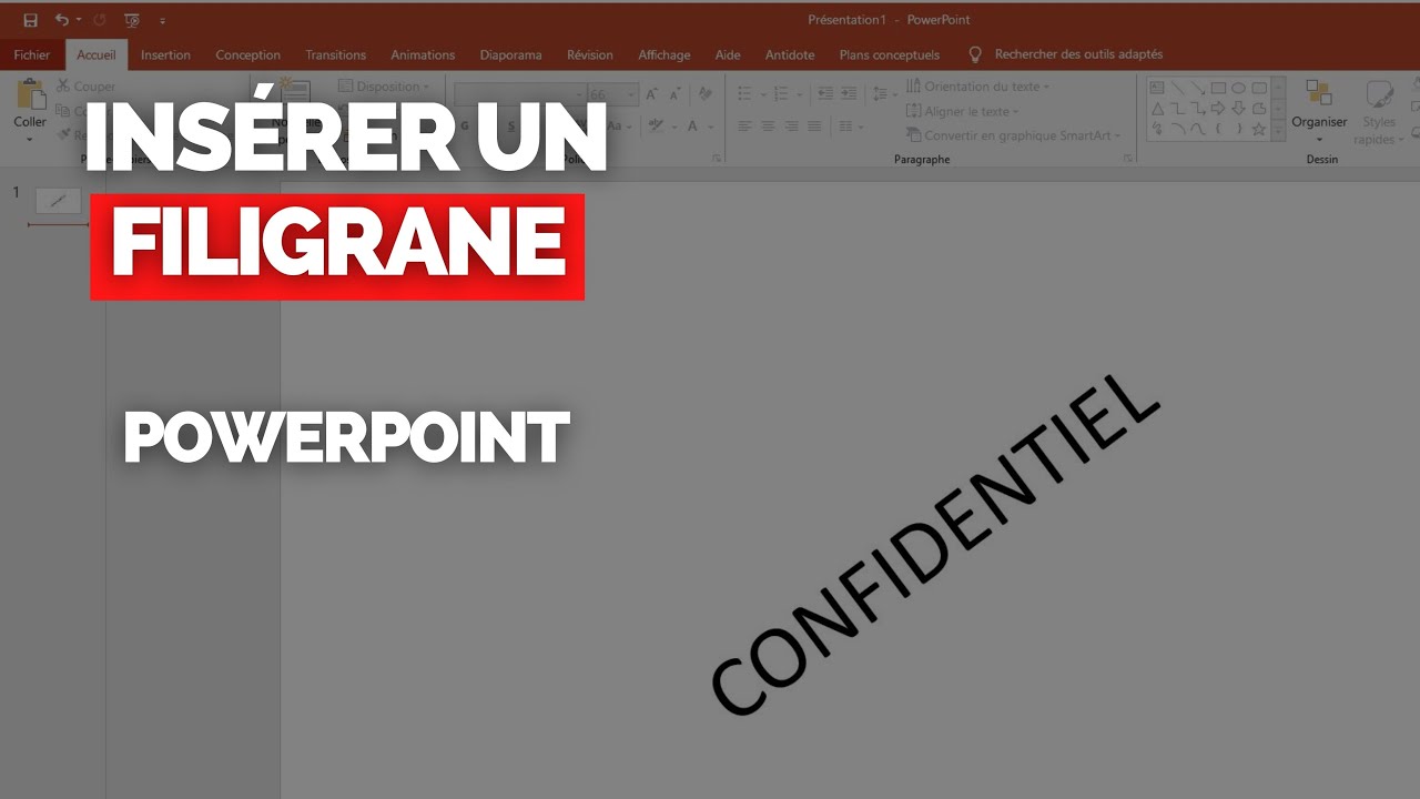 Comment Ins&eacute;rer / Ajouter un Filigrane dans PowerPoint ? [TUTORIEL]