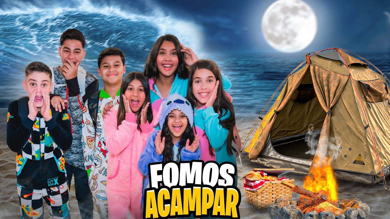 FOMOS ACAMPAR NA PRAIA A NOITE COM NOSSOS AMIGOS 