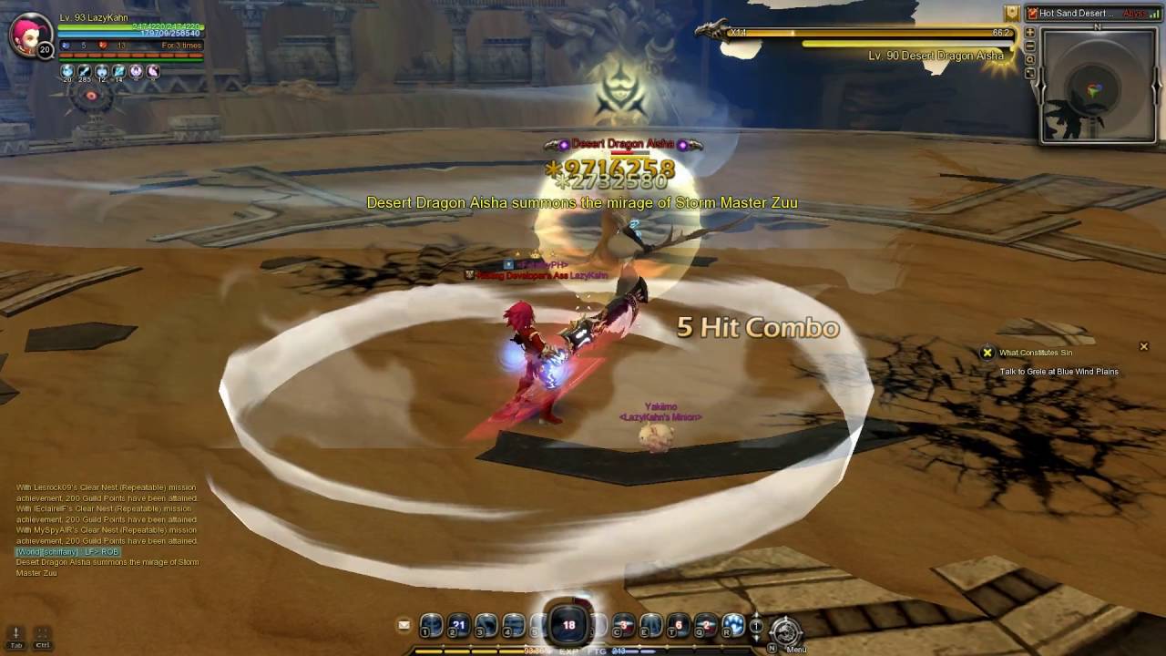 Dragon Nest SEA - Gladiator Hyper Drive Damage Test