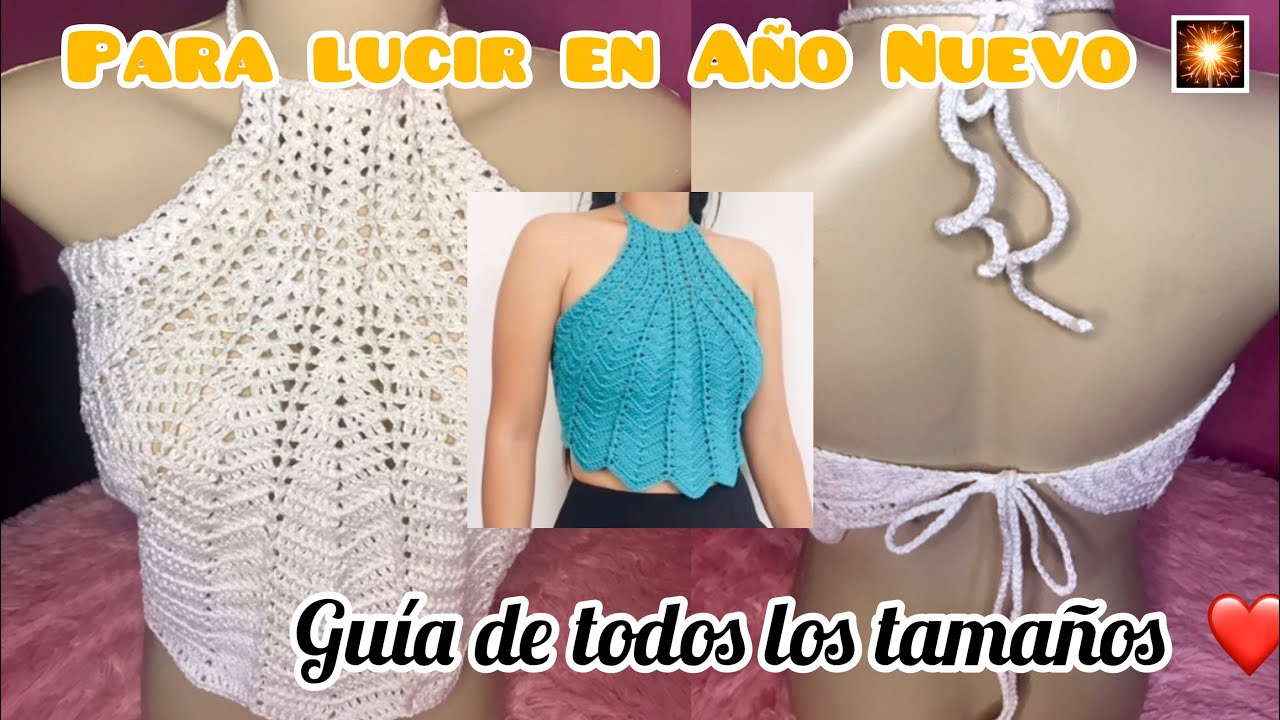 Crop top en crochet 😍😍 paso a paso !! Créditos a Yarns and Fins