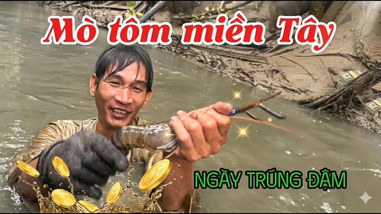 Mò tôm miền tây ngày trúng đậm