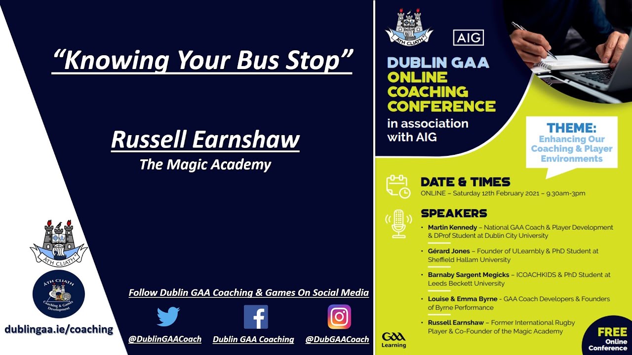 DGAA Online Coaching Conference - Knowing Your Bus Stop with Russell Earnshaw