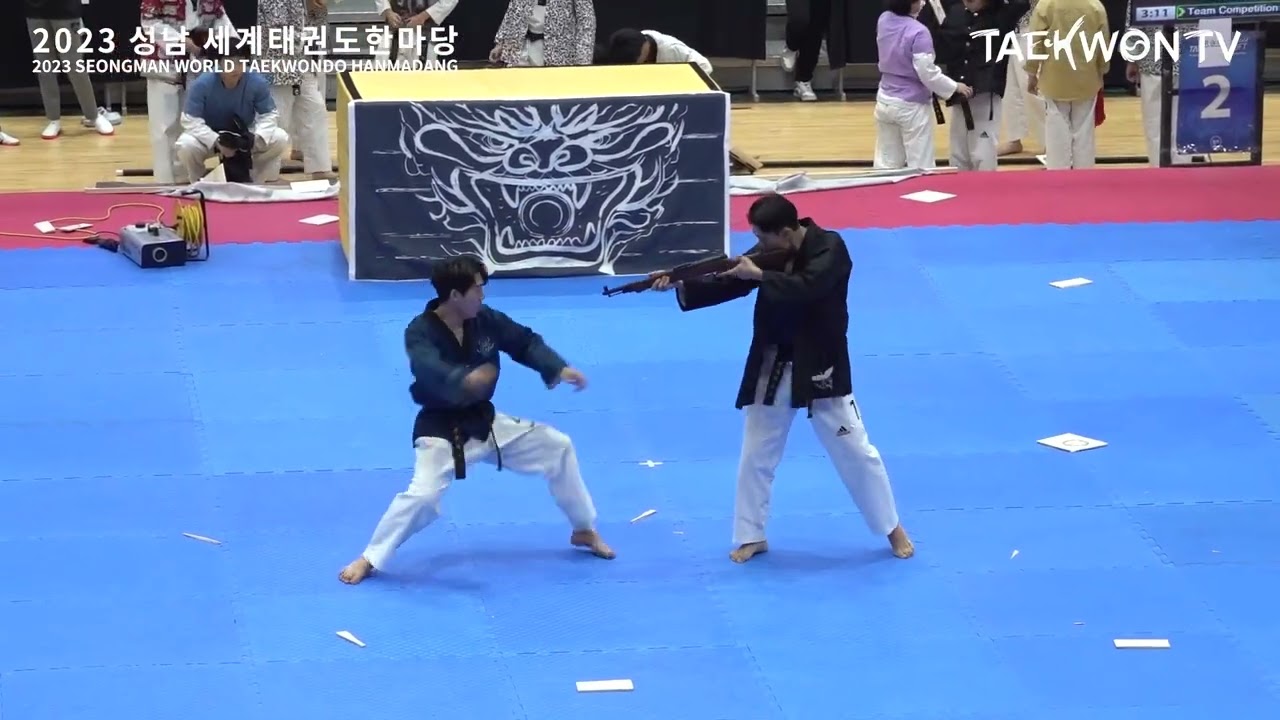 2023 성남 세계태권도한마당 2일차 팀 대항 종합경연 시니어 1,2 B (국내) 예선 23.07.22
