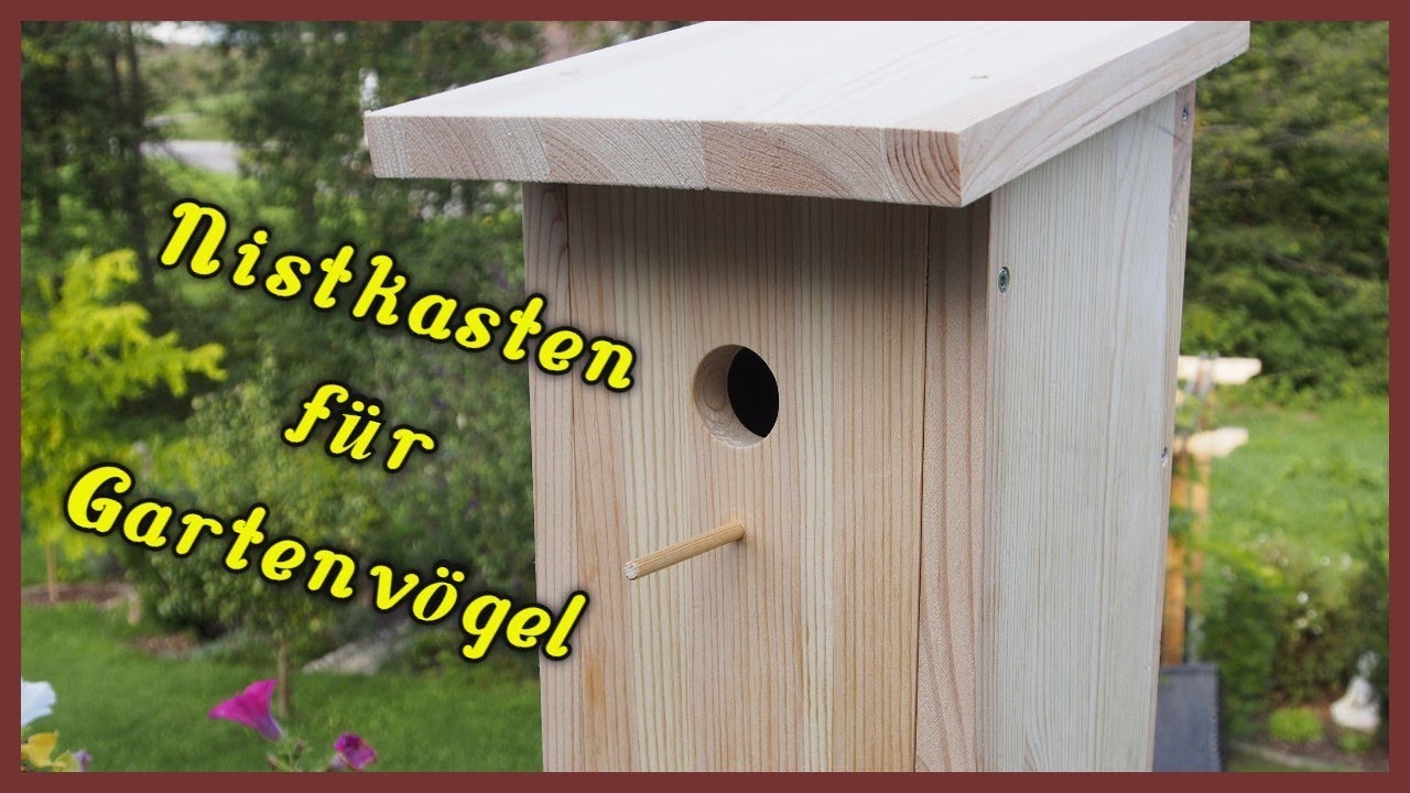 Nistkasten selber bauen / aus Holz / Nisthilfe / Gartenvögel