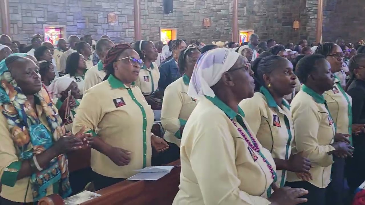 Song 'Utukufu kwa Mungu juu Mbinguni' during the Priestly Ordination Mass at CTK Cathedral- Nakuru 