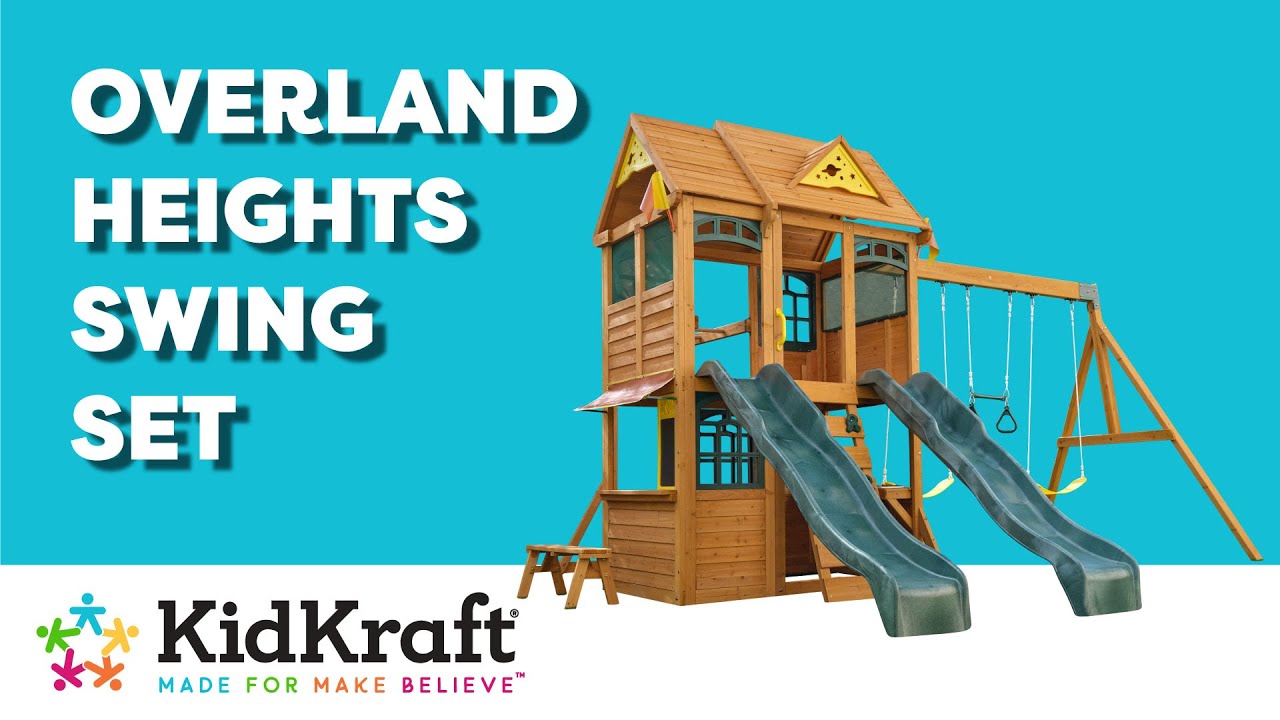Overland Heights Swing Set | KidKraft Wooden Outdoor Swing Sets