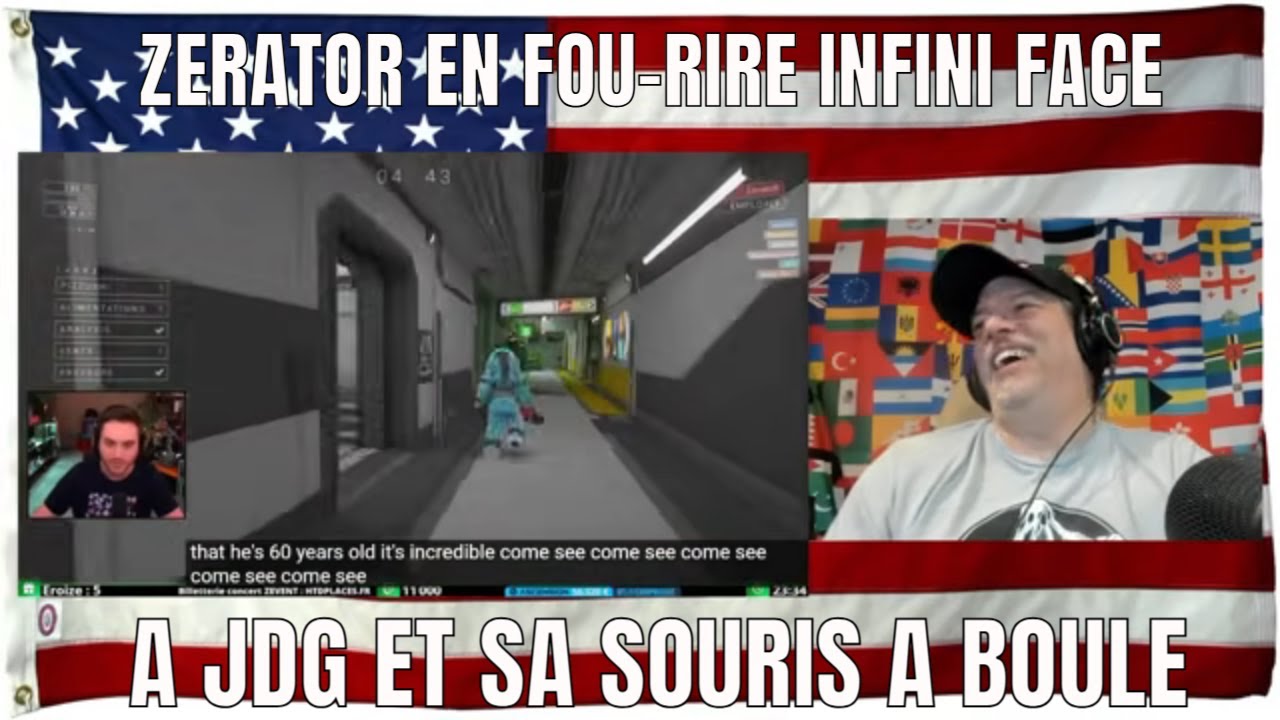 ZERATOR EN FOU-RIRE INFINI FACE A JDG ET SA SOURIS A BOULE - REACTION