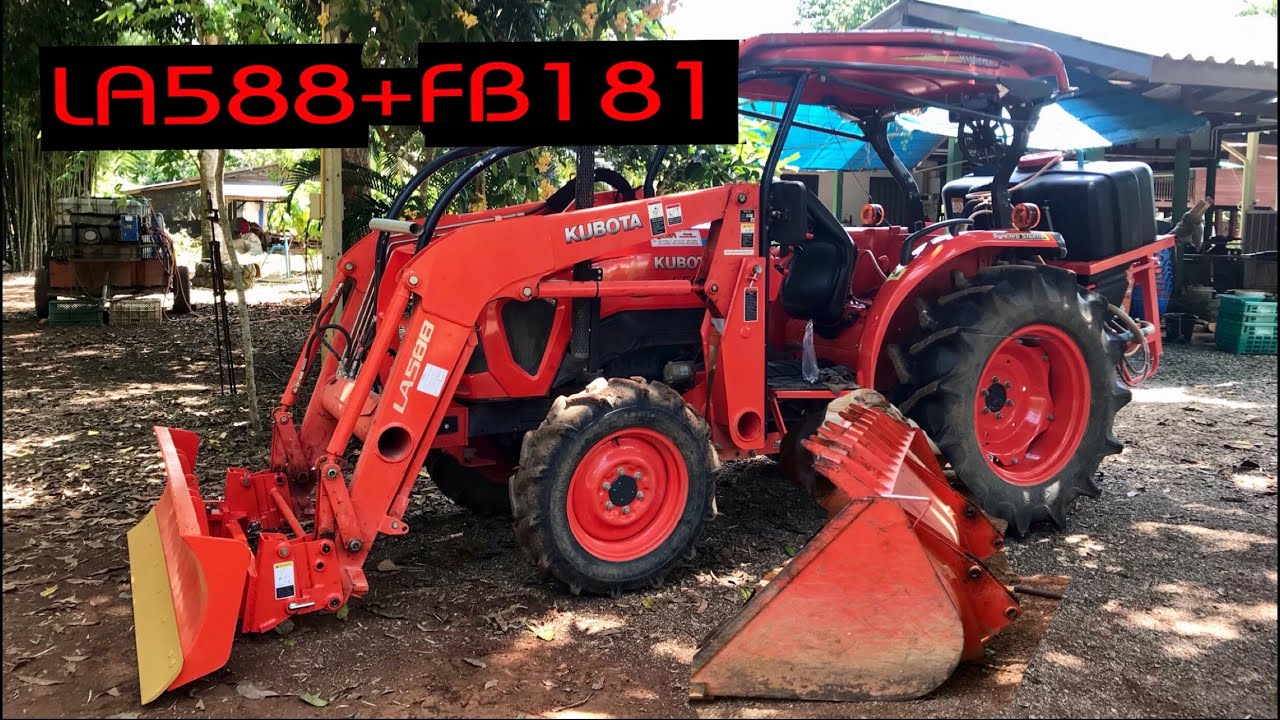 FB181ใส่ใบดันหน้าแทนบุ้งกี๋ตัก LA588