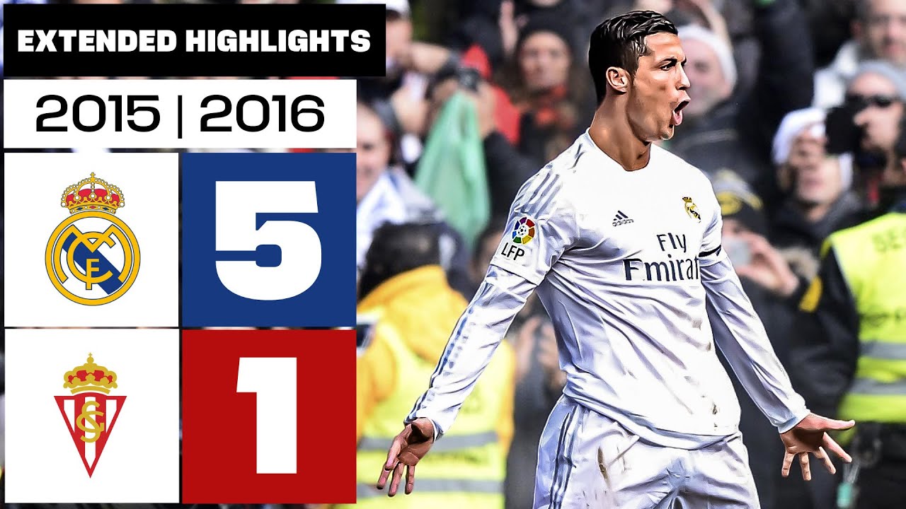 REAL MADRID 6-1 REAL SPORTING 2015/16 | RESUMEN ampliado