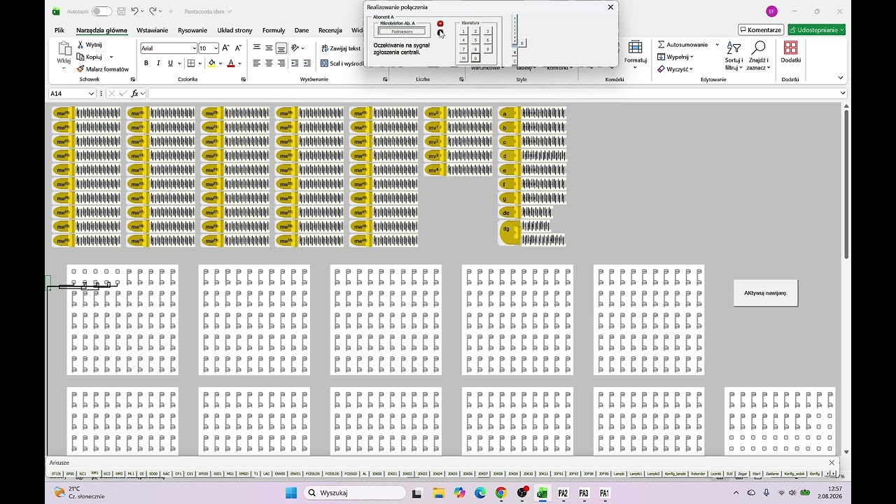 Symulator Pentaconta - zmiana okablowania kat. Ab.B oraz naprawa bugu w tym temacie.