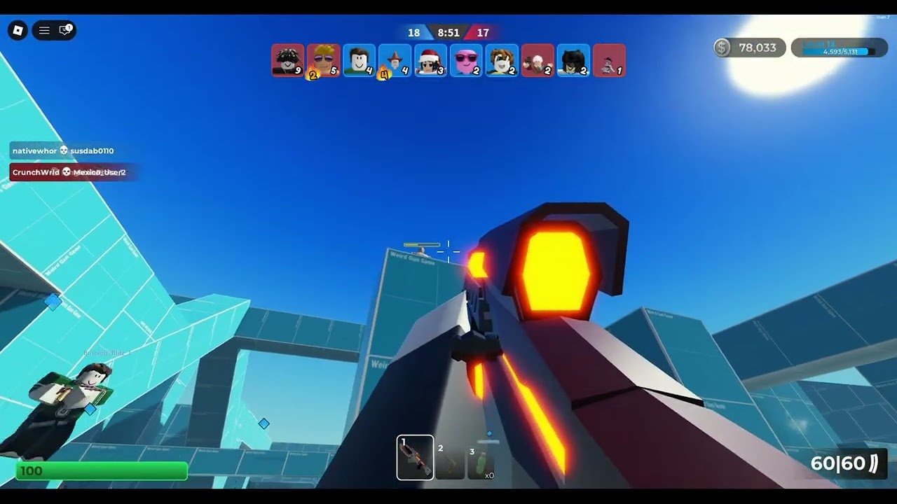 Playing Weird Gun Game on Roblox!