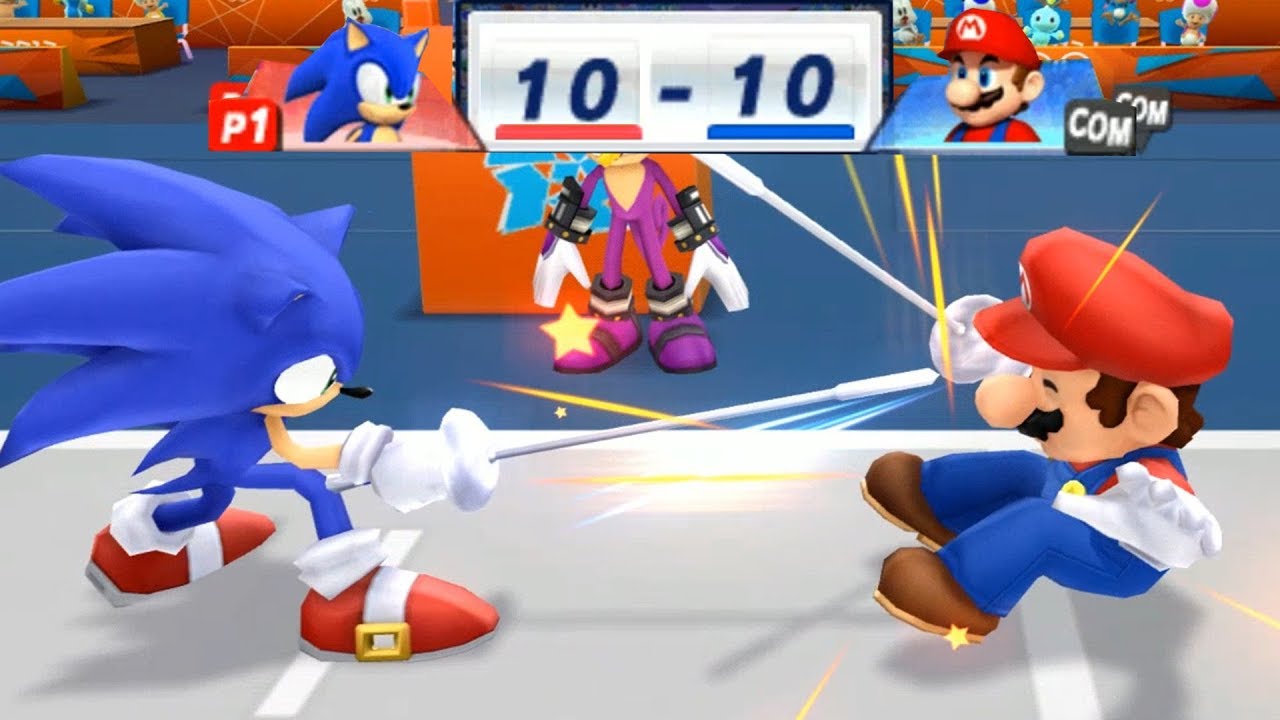 Mario & Sonic At London 2012 Olympic Games Fencing #6 With Sonic and Peach