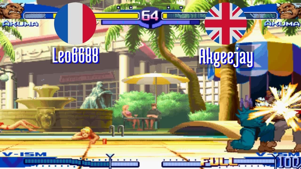 FT3 @sfa3: Leo6688 (FR) vs Akgeejay (GB) [Street Fighter Alpha 3 Fightcade] Feb 21