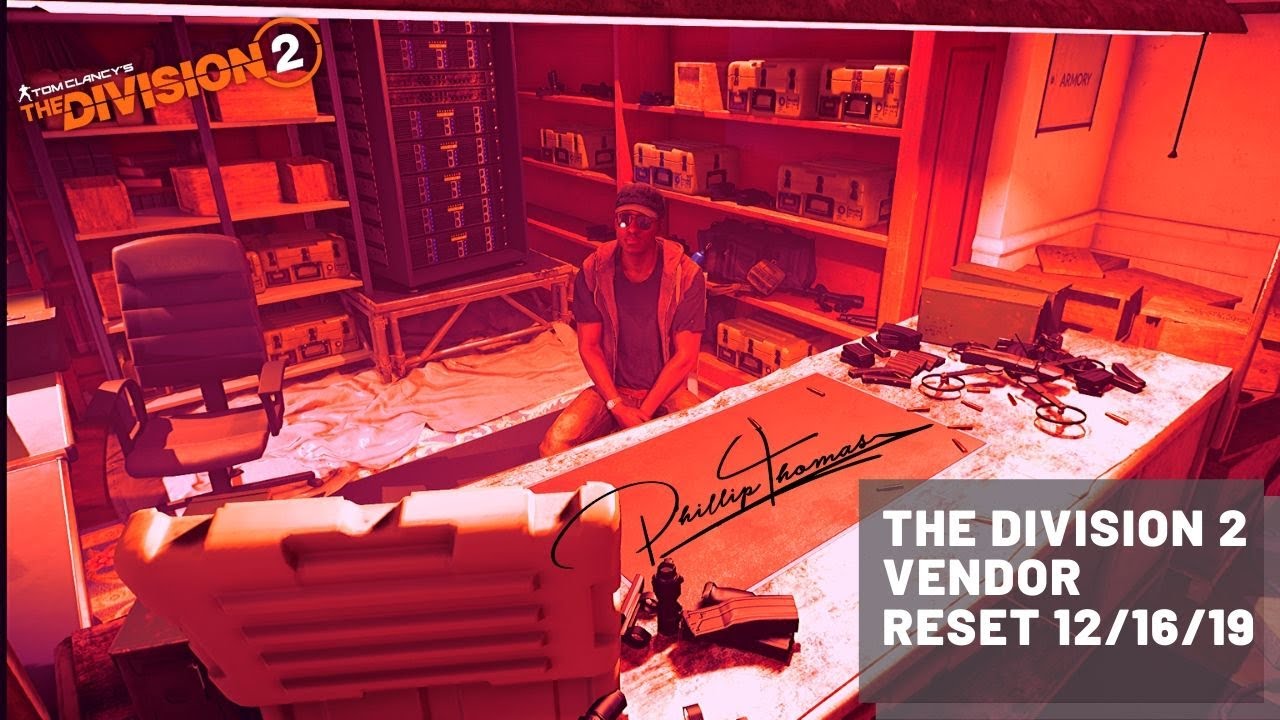 The Division 2 | Vendor Reset | 16 December | Must Buys!!