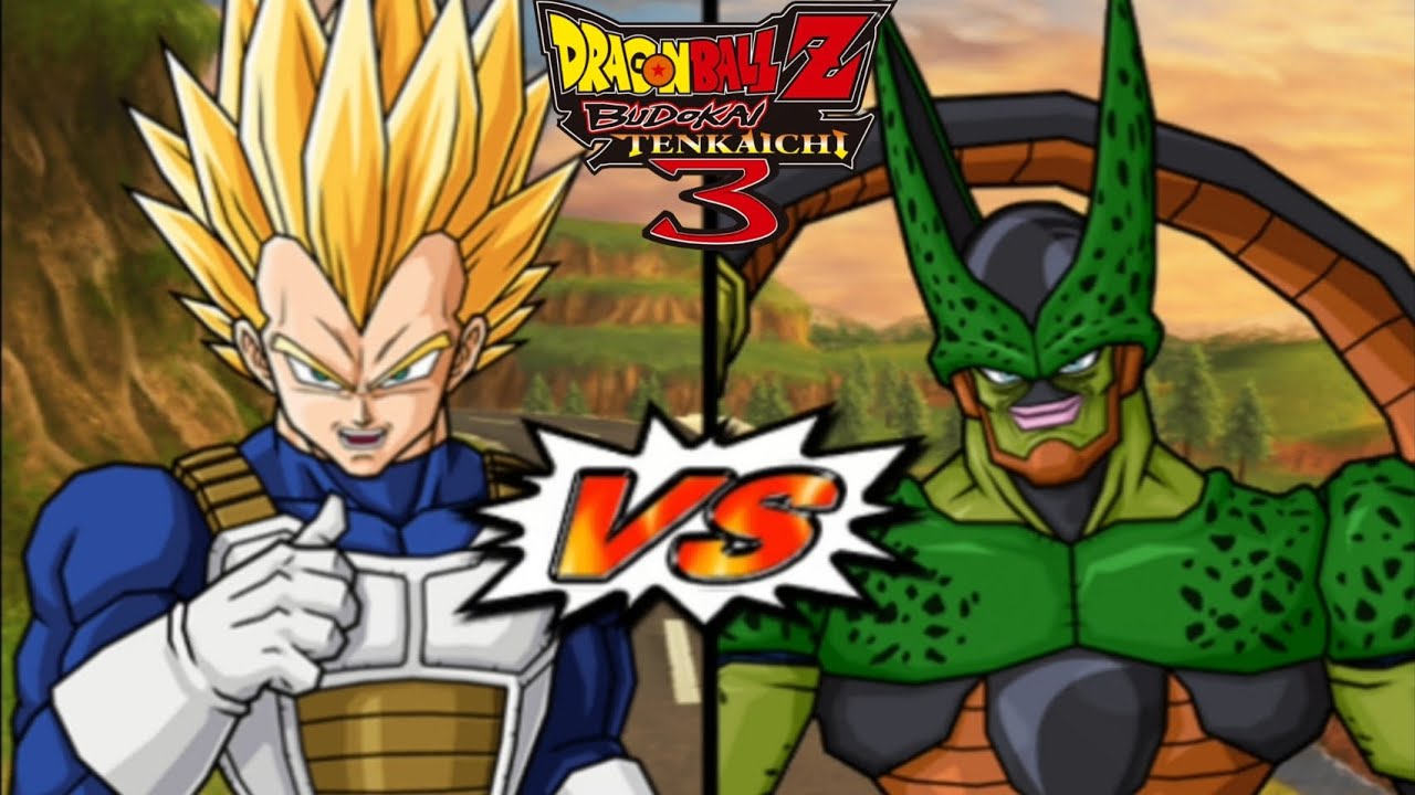 SUPER VEGETA VS CELL SEGUNDA FORMA TENKAICHI 3 COMBATE CLÁSSICO CPU VS CPU