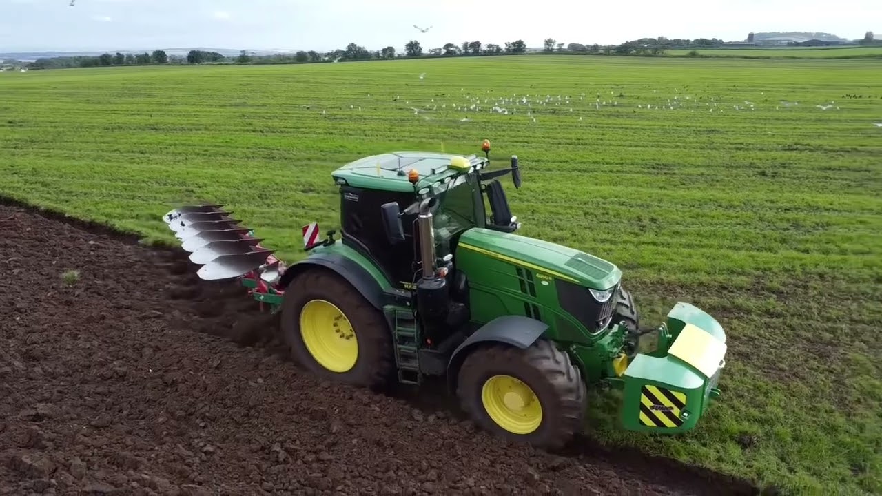 John Deere 6250r Ploughing