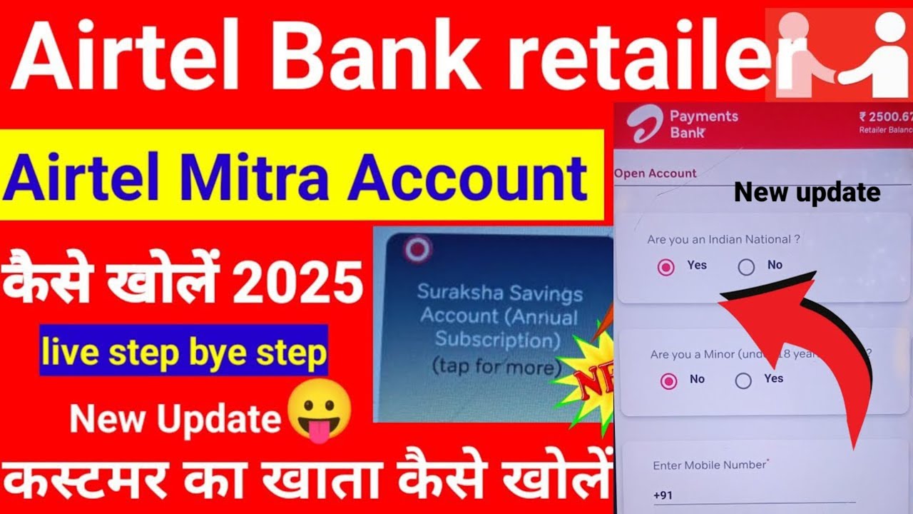 Airtel Bank Airtel Mitra se account kaise open Karen || Airtel payment Bank retailer account open 