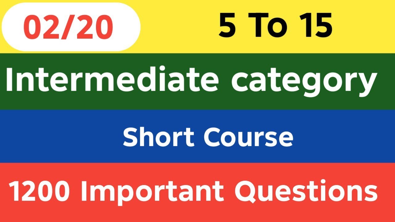 Intermediate Category Lecture 02 | Sukkur IBA STS | Exam Preparation