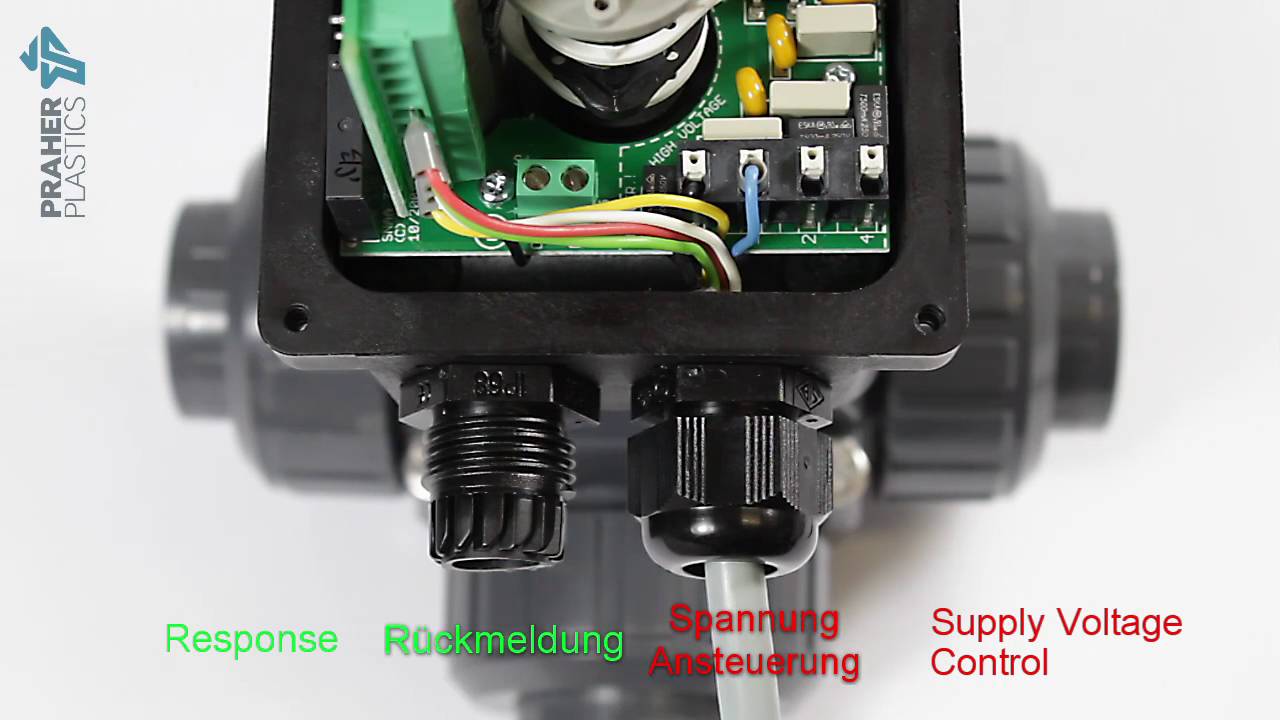 Anschluss eines elektrischen Antriebs von  Valpes ER GF4