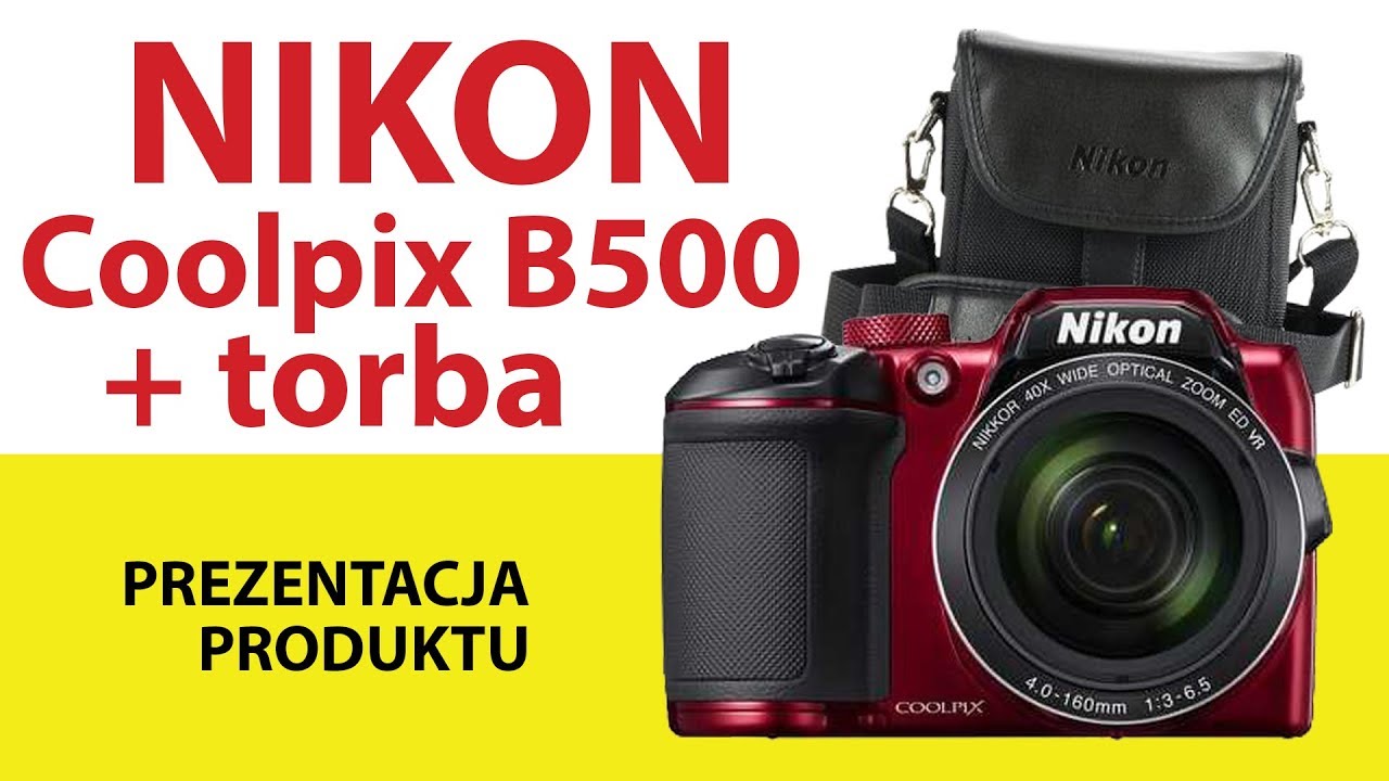 Aparat NIKON Coolpix B500 Czerwony + Torba CS-P08