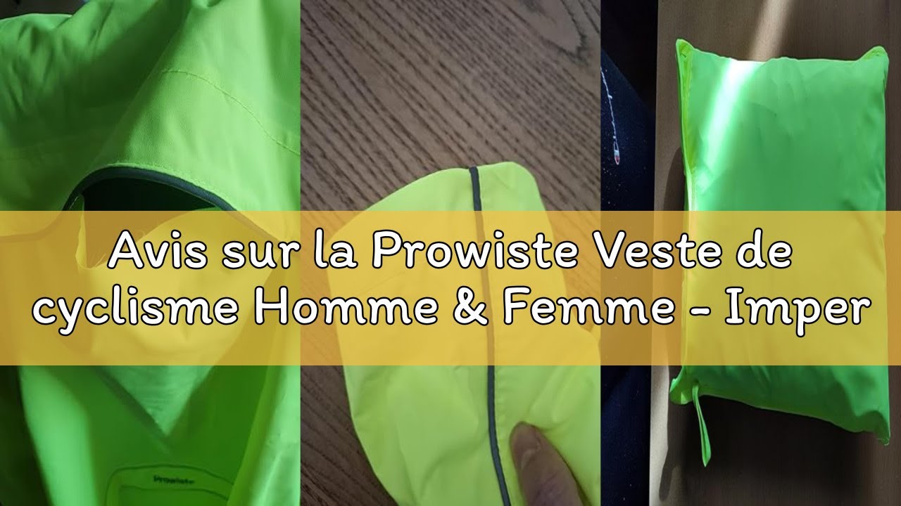 Avis sur la Prowiste Veste de cyclisme Homme & Femme - Imperméable et Respirante - Veste de Pluie de