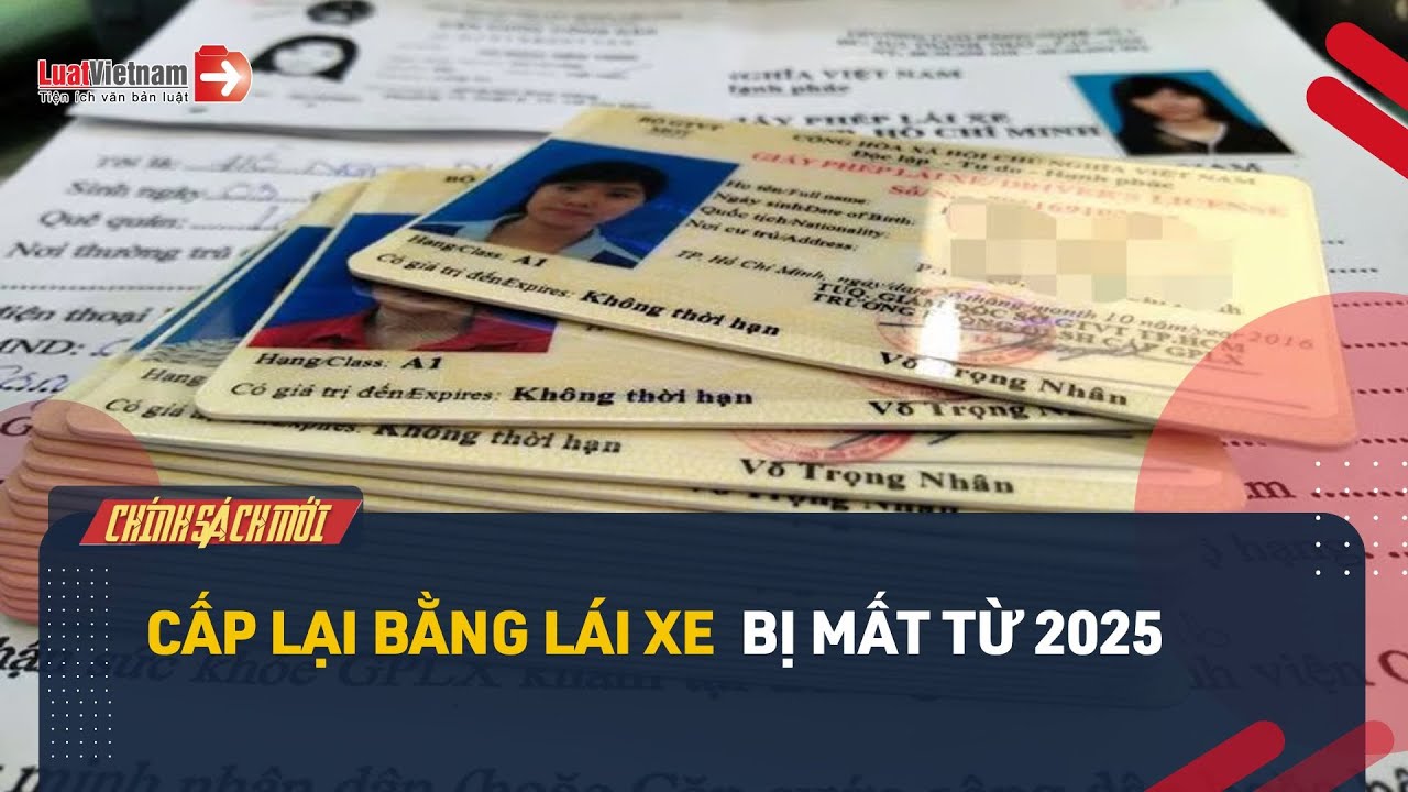 Từ Năm 2025, Cấp Lại Bằng Lái Xe Bị Mất Như Thế Nào? Cần Chuẩn Bị Hồ Sơ Gì? | LuatVietnam.vn