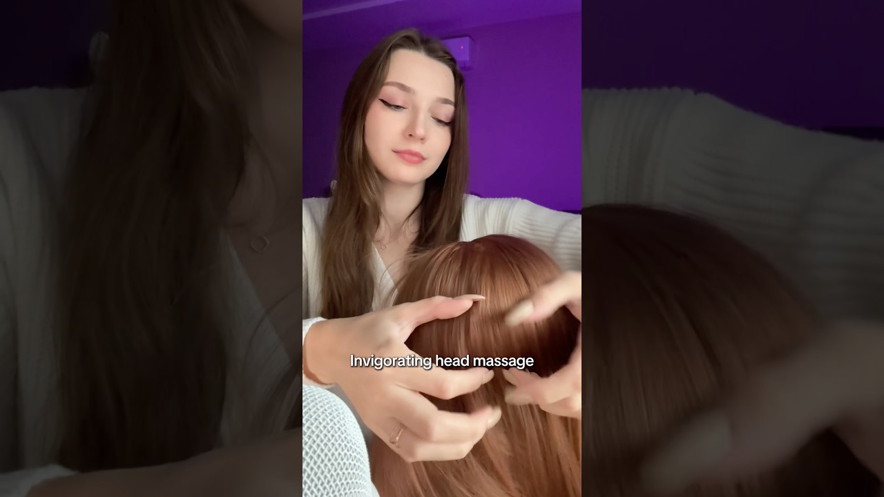Invigorating head massage #asmr #asmrsounds #asmrrelax #asmrtingles #asmrsleep #relax #tingles